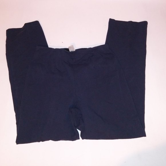 L.L. Bean Pants Stretch Size 10 Regular Solid Navy Blue Cotton Spandex Waist Uns - Picture 5 of 8